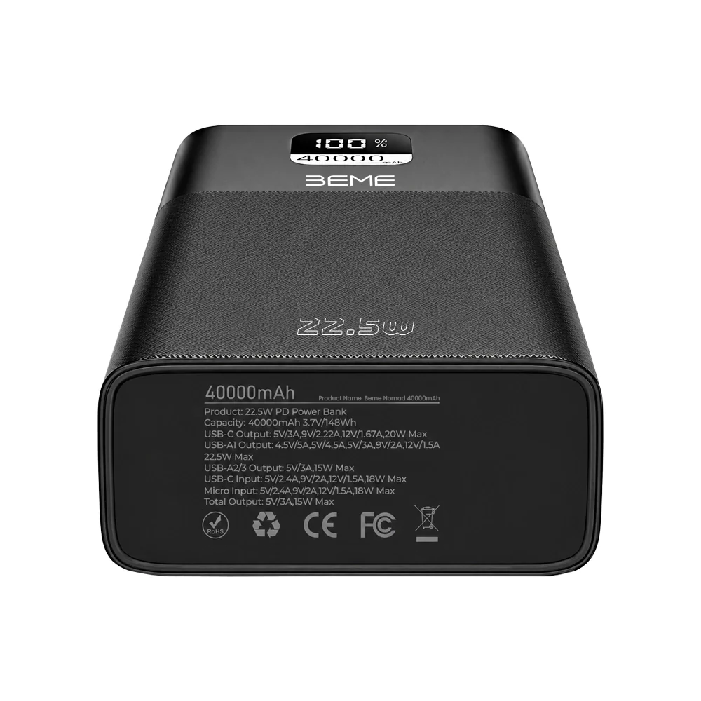BEME Nomad 40000mAh Powerbank 22.5W Fast Charging